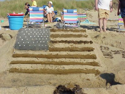 sand castle flag